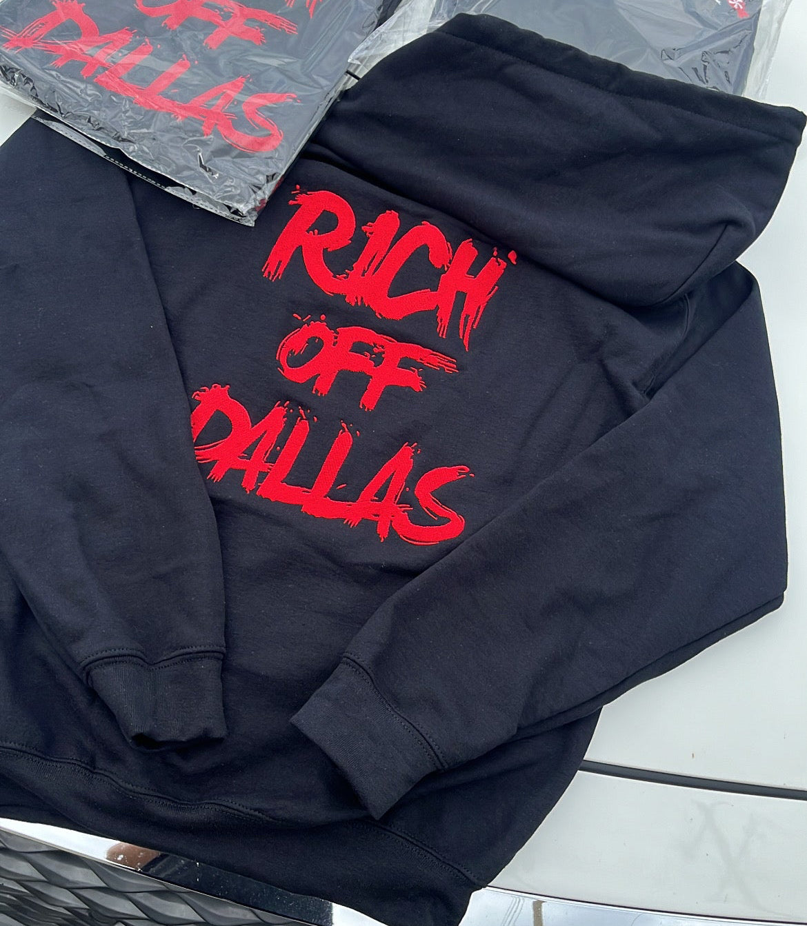 “Rich Off Dallas” Embroidered Hoodie