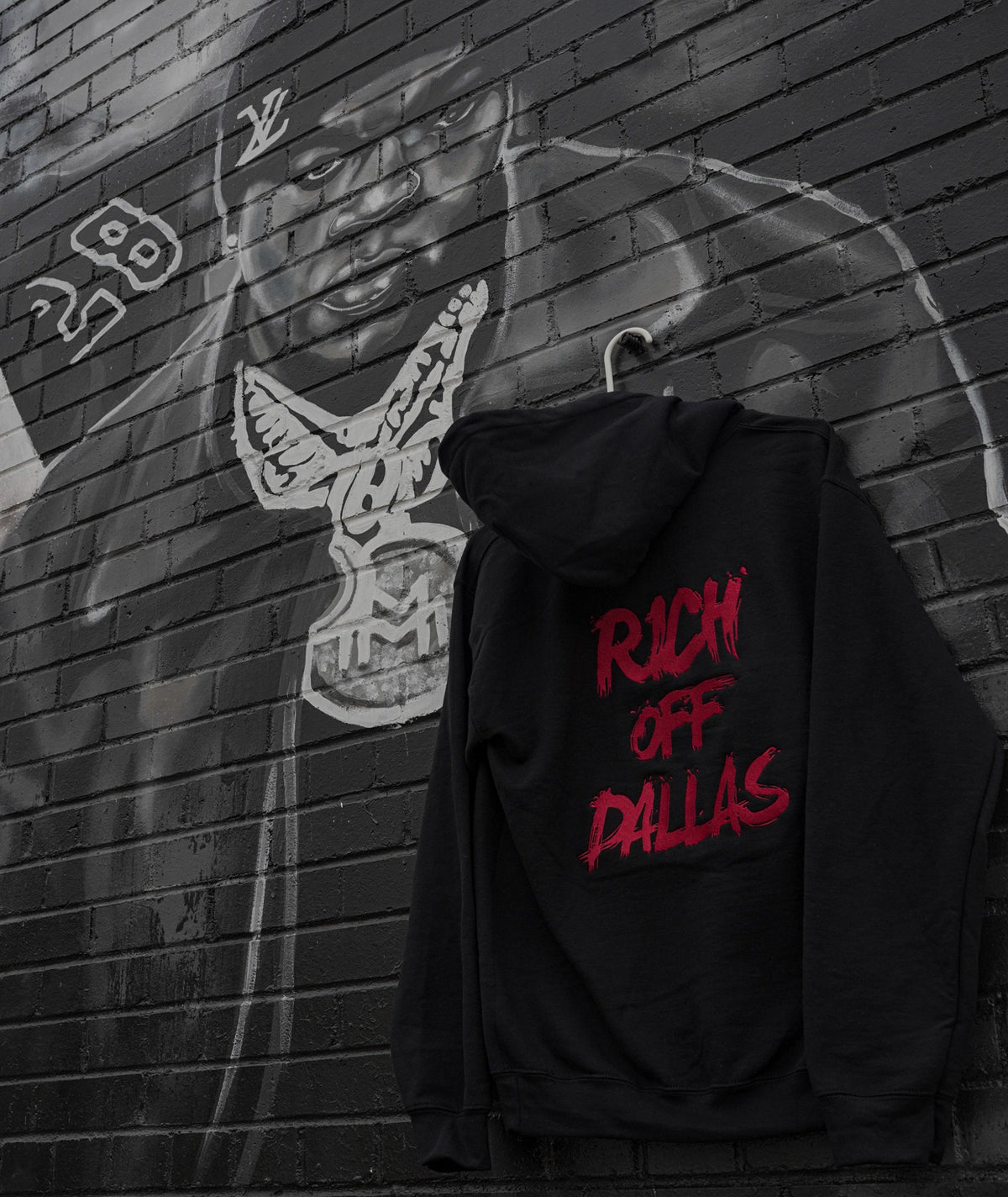 “Rich Off Dallas” Embroidered Hoodie