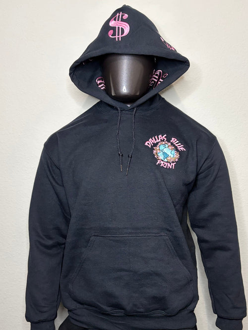 Pink "Rich Off Dallas" hoodie